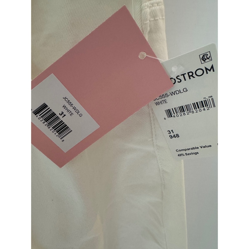 Juicy Couture White High Rise Wide Leg Jeans NWT Size 31 Stretch - Picture 7 of 7